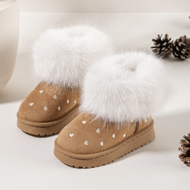 Snowy heart boots - camel (verzenddatum 9 okt)
