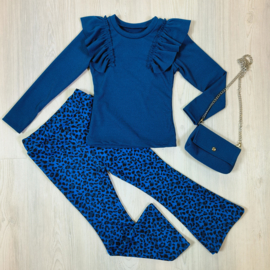 Little lady leopard set - petrol