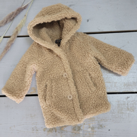 Hooded baby teddy - Camel