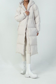 Long hooded jacket - Off white