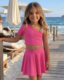Glam Chain Skirt Set - roze