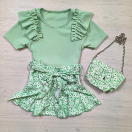 Girly flower set - groen