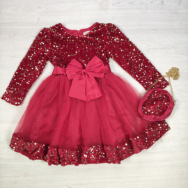 Twinkle Bow Party Dress - rood