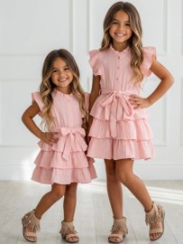 Sweet Ruffle Tie Dress - mint of zalm