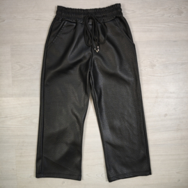 City Leatherlook Wide Leg Pants - zwart (verzenddatum 25 sep)