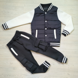 Baseball vest set - zwart