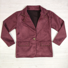 Rebel Stud Blazer - bordeaux