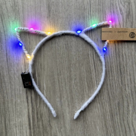 Headband Led diadeem Cats - White multicolor