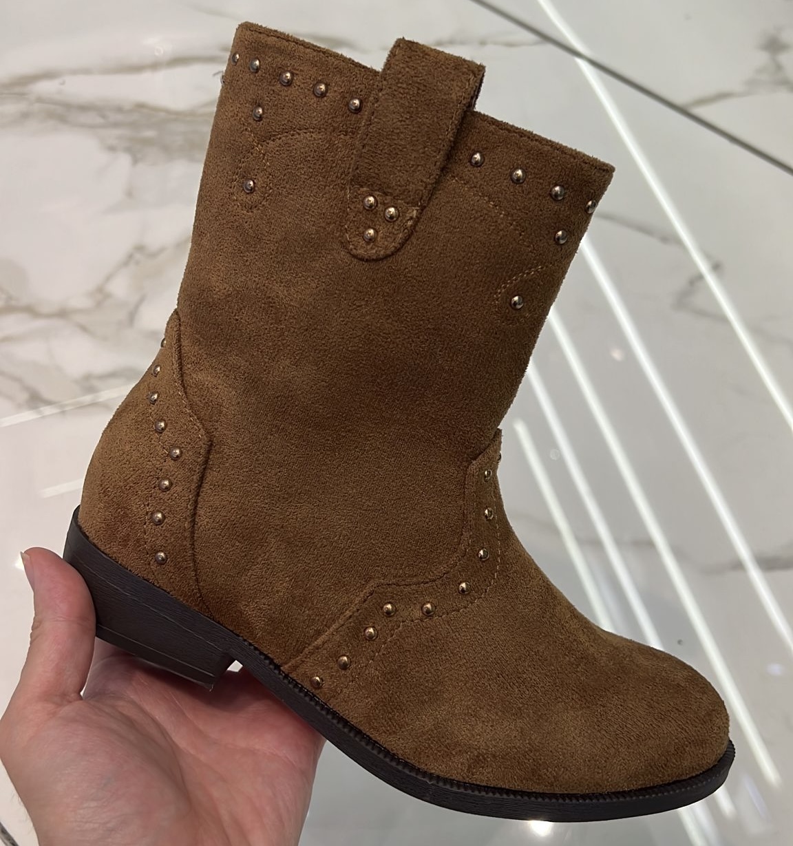 Studded cowboy boots - Camel (verzenddatum 24 apr)