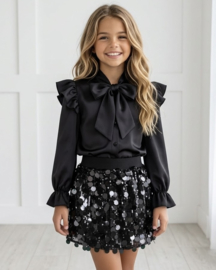 I love glitter skirt - zwart