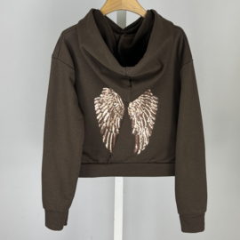 Angel wings hoodie - bruin