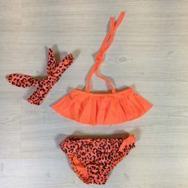 Leopard bikini & Headband - Orange