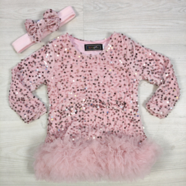 Glamour & tule baby dress - roze