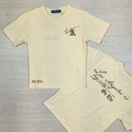 Boys written tee - creme