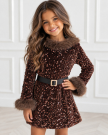 Fabulous Fur Sequin Dress - bruin (verzenddatum 9 okt)