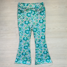 Flower power pants - aqua