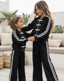 Your Lace Bow Tracksuit - zwart