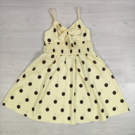 Polka Bow Summer Dress - geel