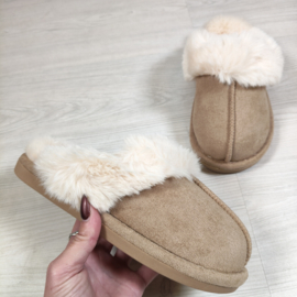 Teddy Home Slippers - beige/khaki