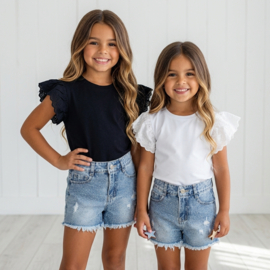 Girls Lace Sleeve Top