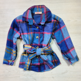 Blue blocked blouse