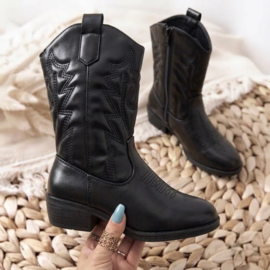 Cowboy boots - zwart