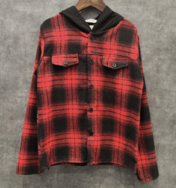 Red blocked boys blouse
