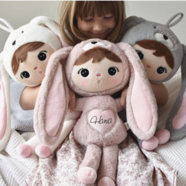 XL Bunny doll (gepersonaliseerd) - White