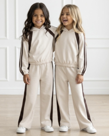 Retro Stripe Flare Set - beige