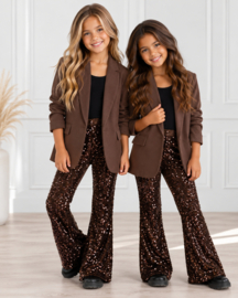 Party All Night Sequin Flared Pants - bruin (verzenddatum 15 okt)