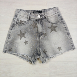 Star Spark Denim Shorts - grijs