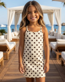 Cute Dot Crossback Dress - geel (verzenddatum 19 jun)