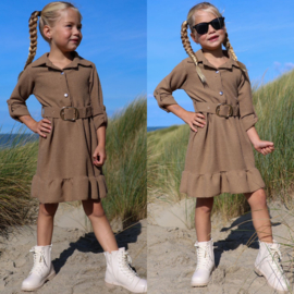 Perfect belted dress - camel (verzenddatum 19 sep)