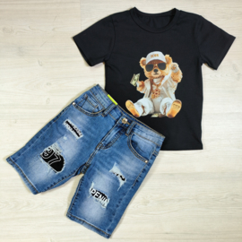 Boys blue denim shorts