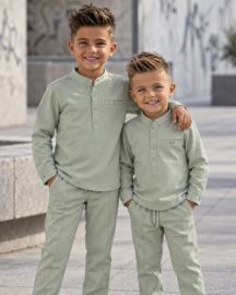 Blouse & Pantalon Set - groen