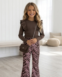 Wild Zebra Velvet Flared