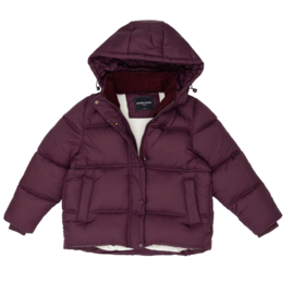 Winter puffer jacket - burgundy