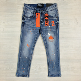 Blue & orange boys jeans