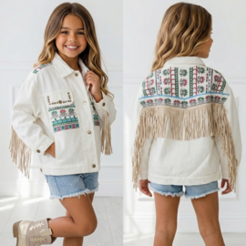 Your Boho Fringe Jacket - wit
