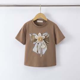 Sienna bow skort set - bruin