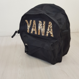 Leopard name backpack  (gepersonaliseerd)