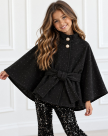 Shiny Poncho - zwart