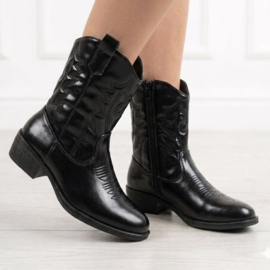 Cowboy boots - zwart
