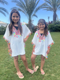 Colored tassels poncho