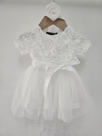 Rosalie Bloom Baby Dress - wit