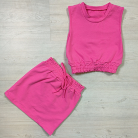 Sporty skirt set - roze 