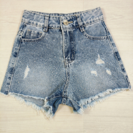 Shine Edge Denim Shorts
