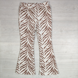 Wild Zebra Velvet Flared - beige