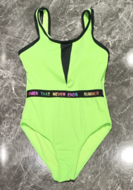 Neon Splash Swimsuit - Groen