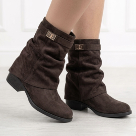 Elegant Suede Boots - bruin